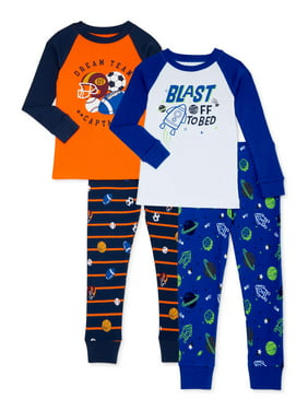 Fiream Toddler Boys Pajamas,Kids Dinosaur Toddler Pajamas Boys Garbage Truck Cotton Pajamas for Boys 2-8Y